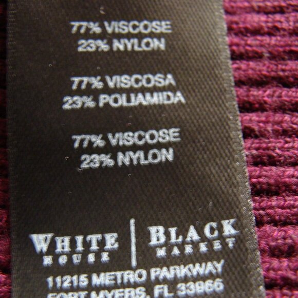 WHBM WHITE HOUSE BLACK MARKET Purple-Maroon Open Front CARDIGAN Sz LP - Picture 8 of 10